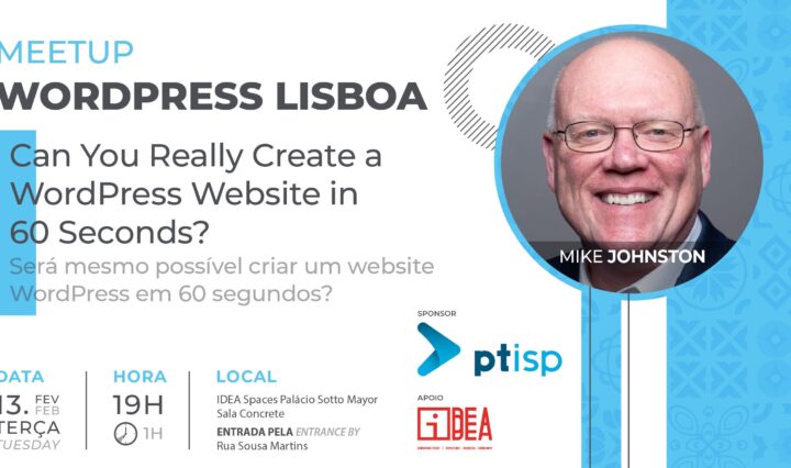 Lisboa WordPress Meetup: Can You Really Create a WordPress Website in 60 Seconds?